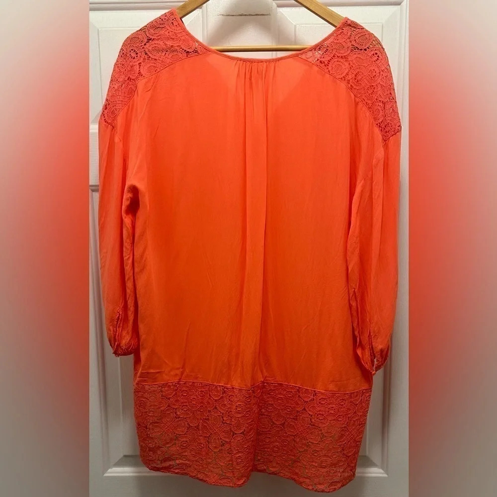 Stylus Women’s Coral Lace Blouse Size XL - Picture 2 of 6
